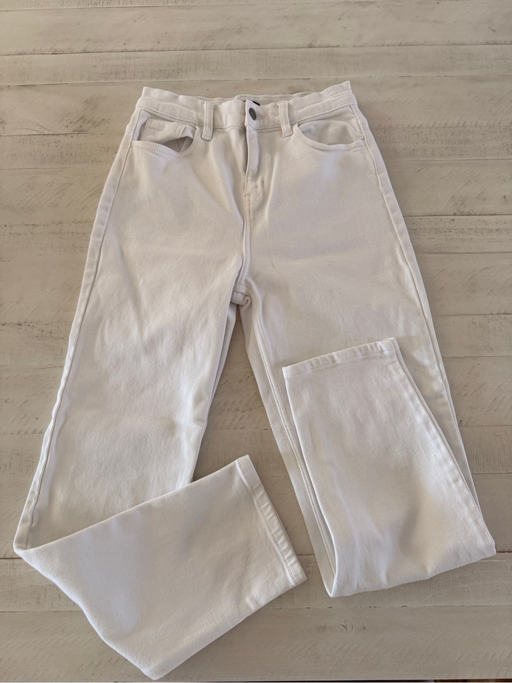 Fashion Nova White Straight Leg Jeans